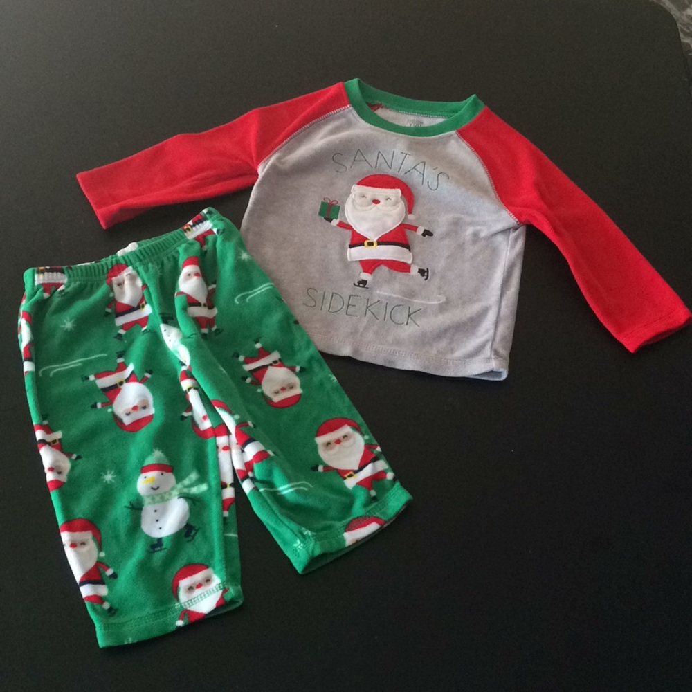 Fleece santa pajamas